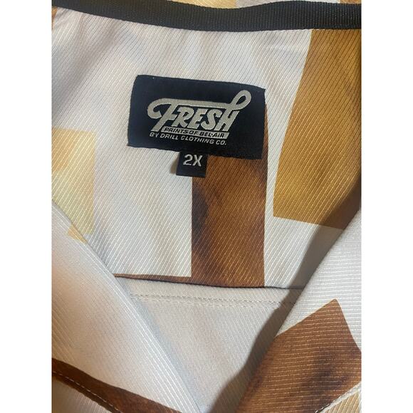 Fresh Prints of Bel-Air Men's Button-Up Shirt 2X – Geometric Abstract Print - Picture 4 of 5